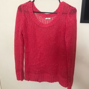 Aerie Pink Loose Knit Sweater